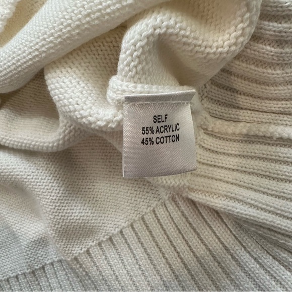 Blond Genius Ellsworth & Ivey white knit sweater Size Medium - Picture 4 of 9